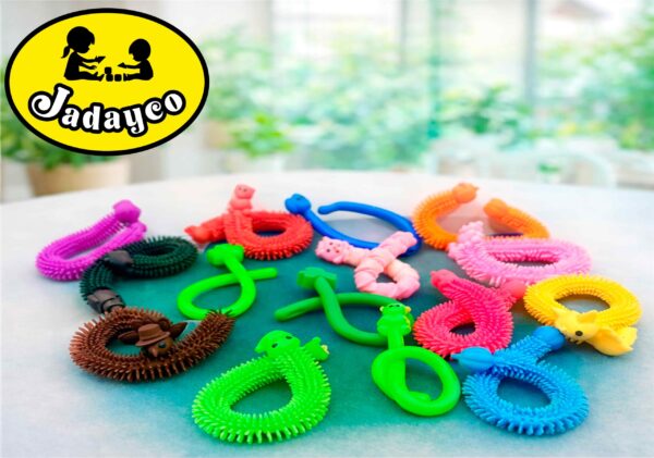 DOCENA GUSANO SENSORIAL DISEÑOS 20 CM APROX